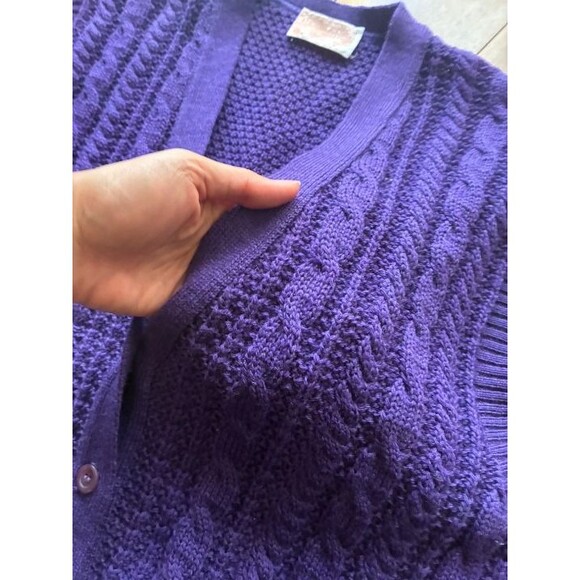 Vintage 1970's Pendleton Women's Button Front Knit Cardigan Sweater Vest XL - Picture 3 of 7